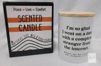 Humorous 9oz Soy Wax Scented Candle with Wooden Lid, 50hr Burn,