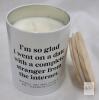 Humorous 9oz Soy Wax Scented Candle with Wooden Lid, 50hr Burn, - 2