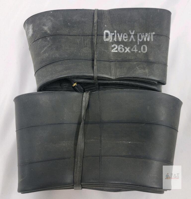 DriveXpwr 26 x 4.0 Fat Tire Bicycle Inner Tubes, 2-Pack, Schrader Valve, Butyl Rubber