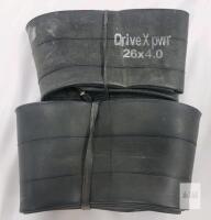 DriveXpwr 26 x 4.0 Fat Tire Bicycle Inner Tubes, 2-Pack, Schrader Valve, Butyl Rubber