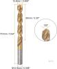 New Twist Drill Bit 12.9mm Titanium Coated (HSS-E) M42 High Speed Steel 8% Cobalt Straight Shank for Stainless Steel Aluminum Alloy Metal - 2
