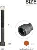 New DTGN 3/8-16x3 Socket Head Cap Screws Bolts, 10Pcs 12.9 Grade Alloy Steel, Machine Hex Socket Screw, Hex Drive, Black Oxide Finish, UNC Coarse Thread Partially Threaded - 2
