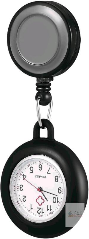 New Retractable Watch Clip-on Watch with Second Hand with Silicon Cover for Nurses Doctors
