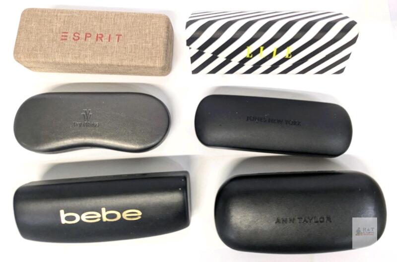 6 Hard Glasses Cases ; Esprit, Elle, Vera Wang, Jones New York, Bebe, Ann Taylor