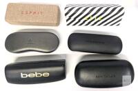 6 Hard Glasses Cases ; Esprit, Elle, Vera Wang, Jones New York, Bebe, Ann Taylor