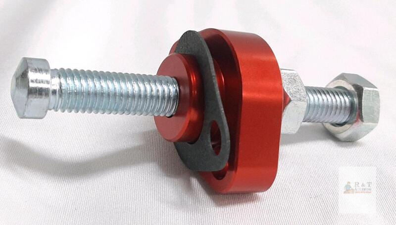 Red CNC Chain Tensioner Adjuster for 49cc/66cc/80cc Motorized Bike Kits M8 Bolt On