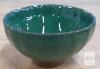 Green Ceramic Matcha Bowl (Chawan) with Crackle Glaze, 4.23" Diameter,