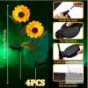 New Suncalla 26" Large Outdoor Sunflower Skull Solar Lights Skeleton Stake Lights for Garden Yard Patio Lawn . - 4