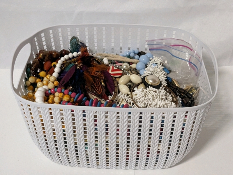 Big Basket FULL of Unsorted Jewelry.