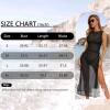 New Size XS Women's Cover Up High Split Drawstring Mesh Dress for Women Swimwear Bikini Cover Up See Through Dress Sheer Dress - 2