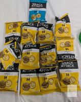 Madyma Snack Attack M2 & M3 Assorted Snack Packs, 39g Each, Lot of 13,