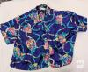 NEW Solange Size 26/28 Pajama Set, Floral Print, Blue, Button Top & Shorts - 3