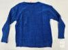 new Feiersi XX-Large Blue Cable Knit Chenille Pullover Sweater, Crew Neck, Long Sleeve - 2