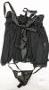 New Black Mesh Babydoll Lingerie Set, Size Large, Includes 2 G-String Panties