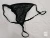 New Black Mesh Babydoll Lingerie Set, Size Large, Includes 2 G-String Panties - 4