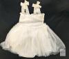 New Size 3-6 Months Cutey N Coolty Twinkle Tulle Romper (Off-White) 100% Cotton, H10387 , Lightweight Cool Summer Finery - 2