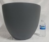 New 16" Diameter Lightweight Medium Fiberglass Bowl Planter , Grey - 2