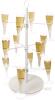 New Midland Cocktail Tree Stand, Wine Glass Flight Tasting Display For Drinks, 3 Tier - 12 Holders For Champagne, Cocktails, Martini, Margarita Cups at Weddings, Bridal Shower, Mimosa Bar Parties & Events (White) - 2