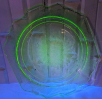 Uranium Glass Serving Plate