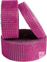 20 New Yards Diamond Sparkling Rhinestone Mesh Ribbon Roll for Arts & Crafts, Event Decorations, Wedding Cake, Birthdays, Baby Shower (Rose, 6cm(12 Rows) X10YD) - 2 Packs, 10 Yards Each