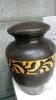NEW Koshenia Handmade Mango Wood Cremation Urn, 200 cu in, Threaded Lid, Adult Size, Decorative Band - 2