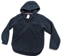 New TOMMY HILFIGER Faux Fur Pullover Hooded Sweater (Size Medium)