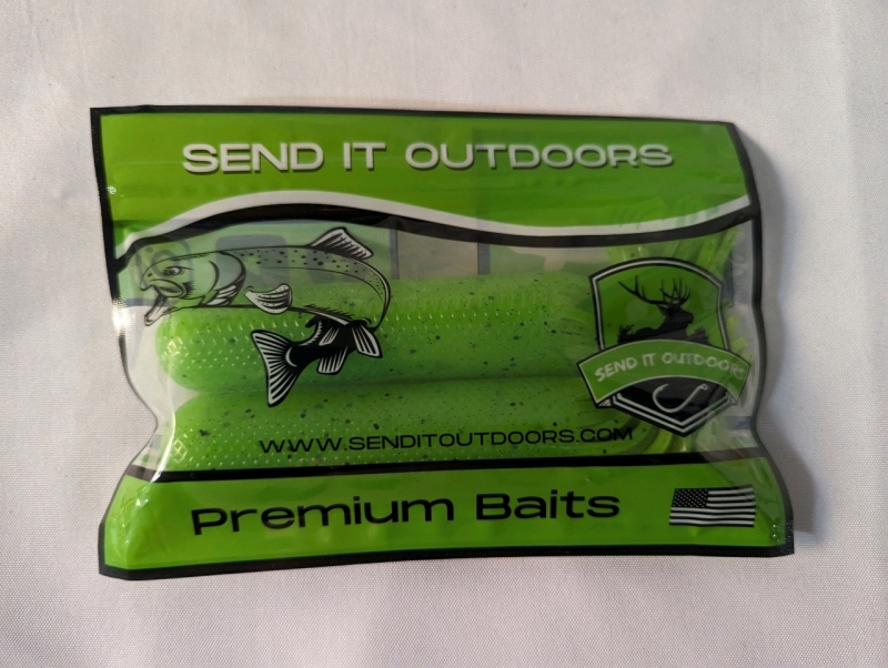 6 1/2&rdquo; Lime-Treuse (Green Glow Mama Tubes (2 Pack) Fishing Lures.