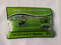 6 1/2&rdquo; Lime-Treuse (Green Glow Mama Tubes (2 Pack) Fishing Lures.