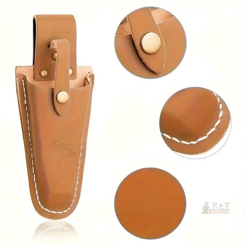 New Genuine Leather Sheath Tool Holster, Gardening Case Pouch Bag for Garden Pruning Pliers Shears Scissors or Knife Leather Holster, Embossed Eagle Design, 8.15" Long