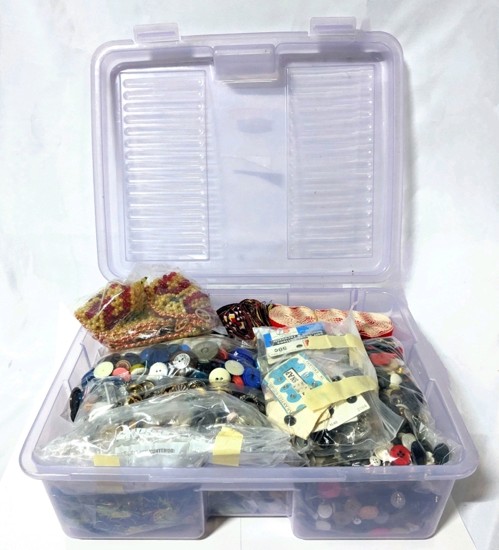 Large Case FULL of Vintage Sewing Notions, Bits & Bobs.
