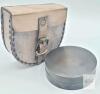 New 2 ⅝" Solid Brass Combination Sundial & Compass in Leather Pouch - 4