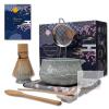 New Joyscale 8 Pcs Rivers and Mountains Mouth Matcha Set (Mottled Blue)