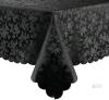 New Smiry Rectangle Table Cloth, Waterproof Heavy Duty Vinyl Tablecloths, Wipeable Washable Table Cover for Kitchen and Dining Room (Black, 54" &times; 120")