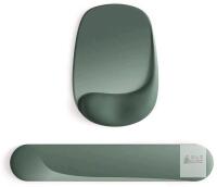 New Ergonomic Mouse Pad & Wrist Support Rest with Gel Wrist Support - Premium Lycra Fabric, Non-Slip, Ideal for Laptop & Desktop, Office & Gaming，Desk Accessories (09Sage Green Set)
