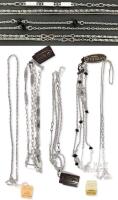 5 Vintage NOS Signed D'ORLAN Chains & Necklaces 14" - 25" Long