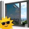 New Savvy Choice [ Black Silver ] Anti-Glare Sun Heat Control Privacy Window Film, One Way Window Privacy Film: Reflective Sun Heat Blocking Windows Tint, Anti-UV Mirror Effect Film - Removable 17.5" &times; Either 78.7" OR 157.4" (Numbers Obscured on Label)