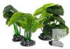 New Ovveroche 4pc Fish Tank Artificial Plant Decor, Weighted Bottoms For Livening Up Fish Habitats