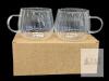 New Ckear Transparent Glass Pumpkin Mugs 2PCS Cute Coffee Mugs with Handle Vertical Stripe &ndash; for Tea, Soup, Juice, Ice, Blooming Teas - 3