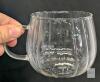 New Ckear Transparent Glass Pumpkin Mugs 2PCS Cute Coffee Mugs with Handle Vertical Stripe &ndash; for Tea, Soup, Juice, Ice, Blooming Teas - 4