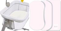 New CaSaJa White 3 Pack Bassinet Sheet Set, Silky Soft Handfeel with Comfy Napping Surface for Baby Boy and Girl, Flexible Fit Various Kinds of Cradle and Bessinet Mattress Up to 15" x 30" and Breathable