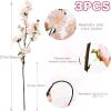 New Senjie Artificial Cherry Blossom Branches, Fake Flowers Bouquet with Real Touch Long Stems, Faux Silk Flowers for Vases Wedding Party Table Centerpieces Spring Home Decor (3PCS, Vase Not Included) X004Y1U5NT - 2