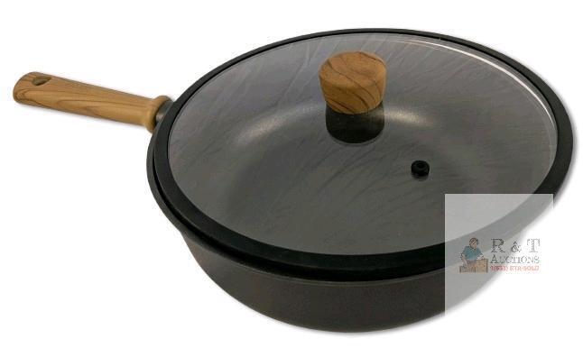 12" Non-Stick Frying Pan with Glass Lid, Induction Compatible, Oven Safe to 500&deg;F