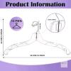 Mew Yihurlm 12 Pack Clear Plastic Hangers, Clear Hangers with 360 Swivel Metal Hook, Shirt Hanger Coat Hangers, Heavy Duty Hangers Dress Hangers for Clothes Shirts Dresses, 16.7 Inch - 2