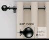 9 New 48-84", 91" Black Curtain Rod Adjustable Length Heavy Duty Diameter 7/8 inch, Decorative Finials - 4