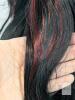New 22" Long Wavy Synthetic Wig With Bangs, Black With Vibrant Red Streaks FS/2506 1B-Red# - 5