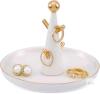 New Lolalet Ceramic Ring Dish Holder, Tree-shaped Trinket Tray for Rings Earrings Necklaces Jewelry Decorative Plate Present for Birthday Wedding Engagement - White