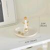 New Lolalet Ceramic Ring Dish Holder, Tree-shaped Trinket Tray for Rings Earrings Necklaces Jewelry Decorative Plate Present for Birthday Wedding Engagement - White - 2