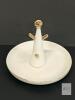 New Lolalet Ceramic Ring Dish Holder, Tree-shaped Trinket Tray for Rings Earrings Necklaces Jewelry Decorative Plate Present for Birthday Wedding Engagement - White - 3