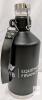 64 oz Double Wall Stainless Steel Howler Growler, Black, Swing Top Lid, Leather Strap - 2