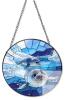 New Adorably Cute Baby Seal Glass Sun Catcher With Suction Cup & Chain, 7.8" Diameter, Textured On One Side
